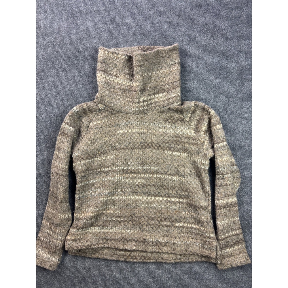 Kuhl‎ Rogue Cowl Neck Sweater Womens M Brown Marled Knit Wool Blend Pullover